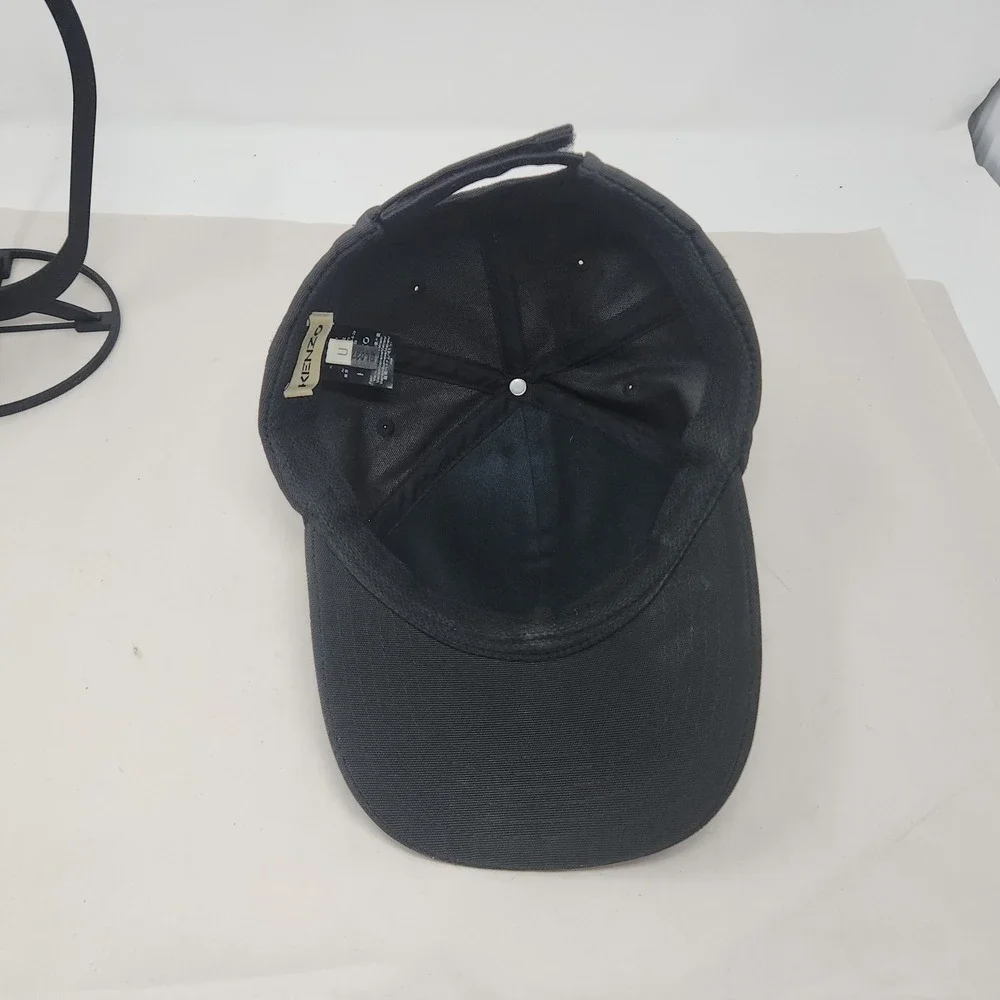 KENZO PARIS Embroidered Canvas Kampus Tiger Baseball Cap Hat Strapback Black